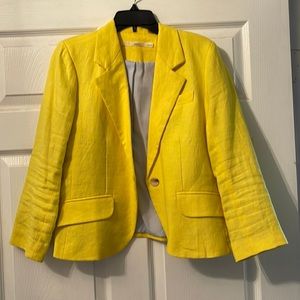 Yellow Linen Blazer